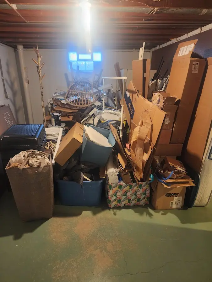 Roll-off dumpster container at job site for Yard Waste Dumpster Rental in Egg Harbor City